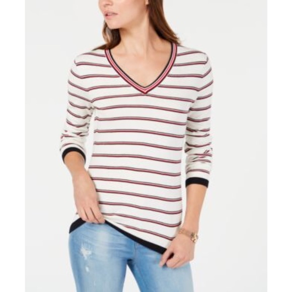 Tommy Hilfiger Sweaters - TOMMY HILFIGER XL STRIPE IVY SWEATER